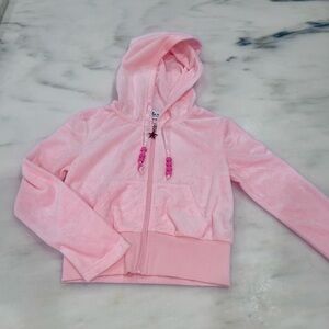Lola + The Boys Light Pink Kids Hoodie with Beaded Accents